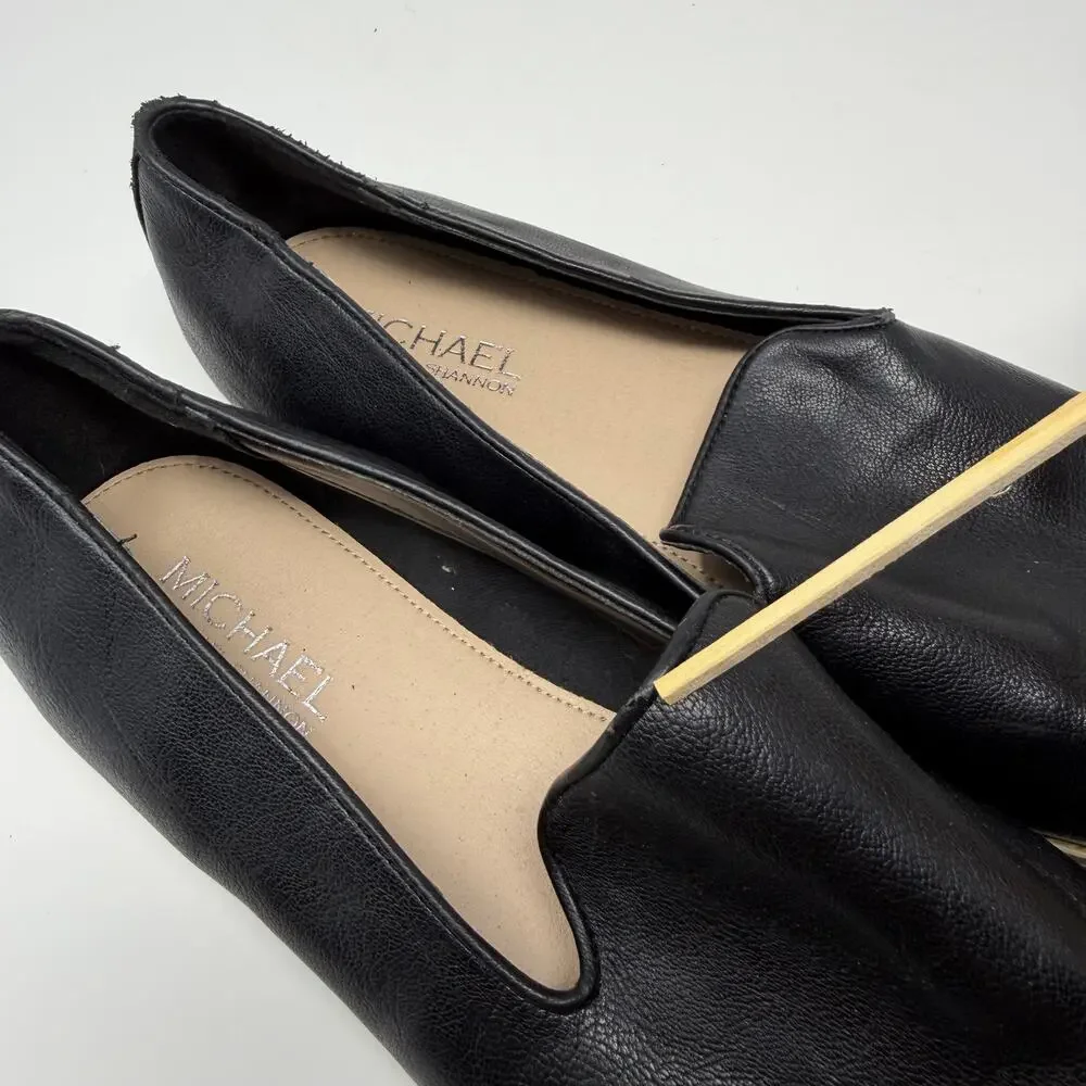 Michael by Michael Shannon Black Leather Loafers Size 11